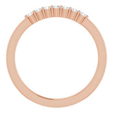 14K Rose 1/8 CTW Natural Diamond Anniversary Band